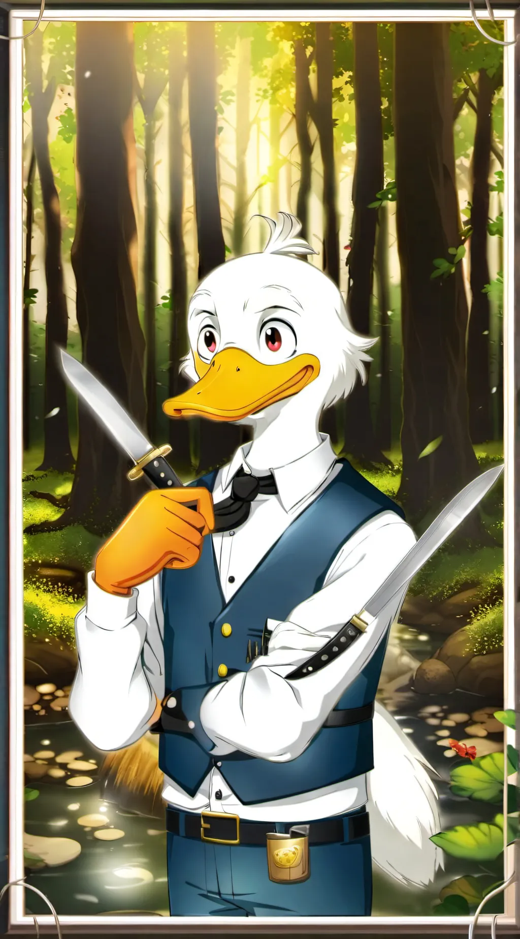 ai character: Muder ducky background