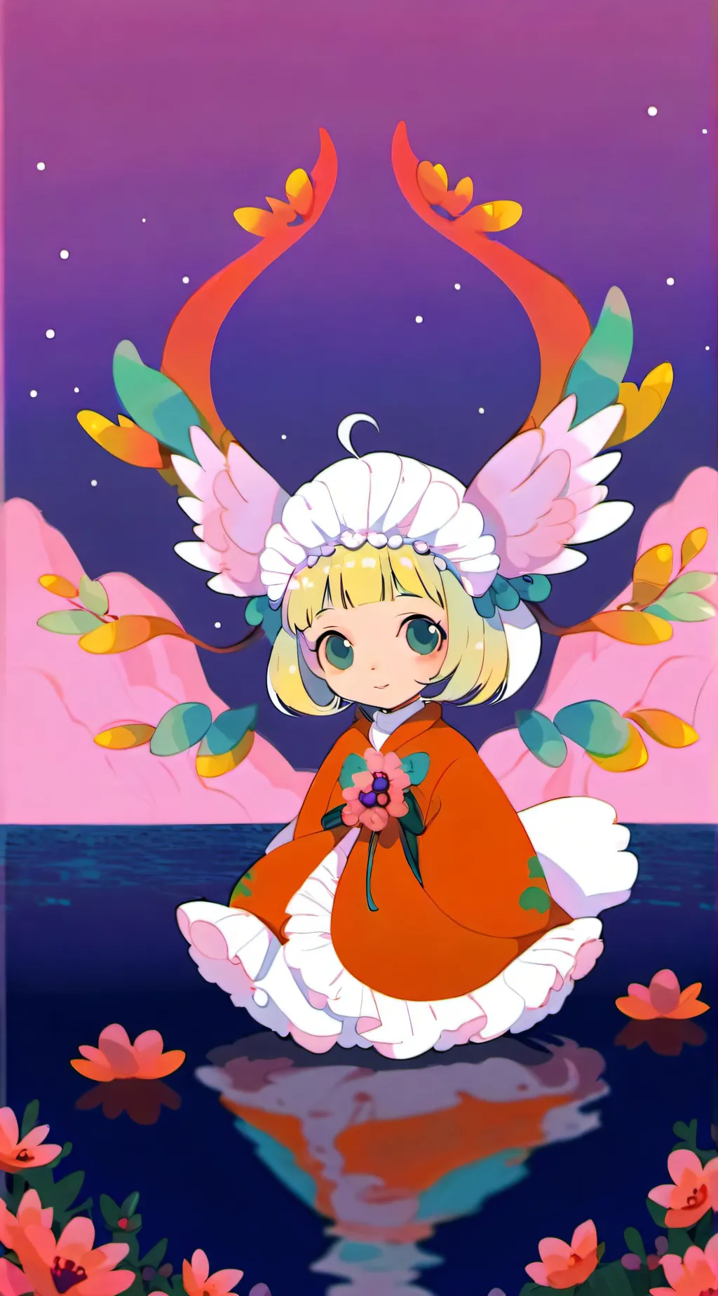 ai character: Katzen königin  background