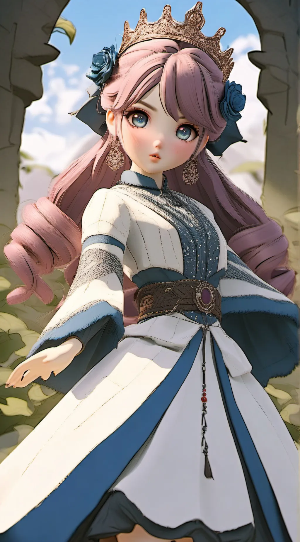 ai character: Queen ❤️ background