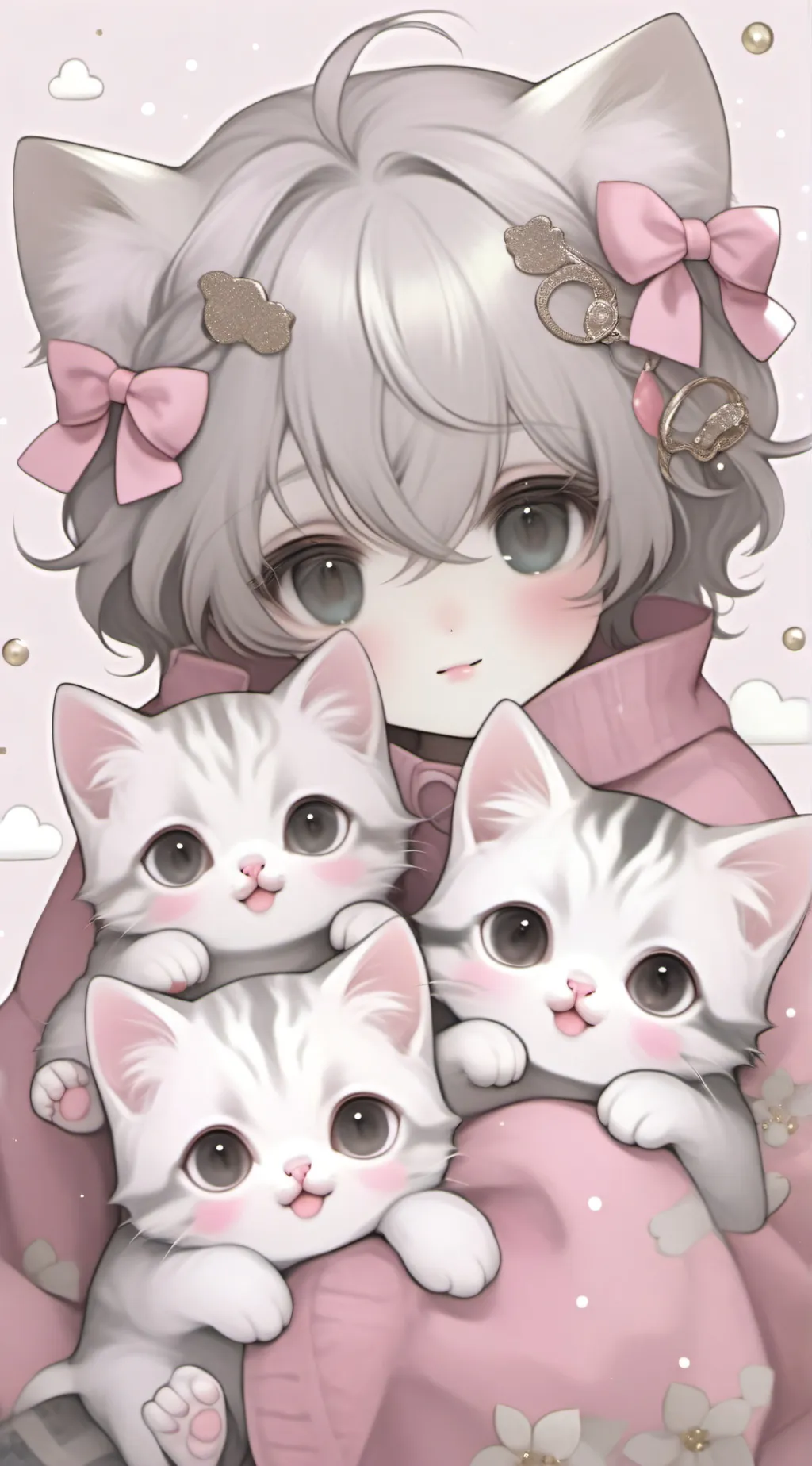 ai character: kittens background