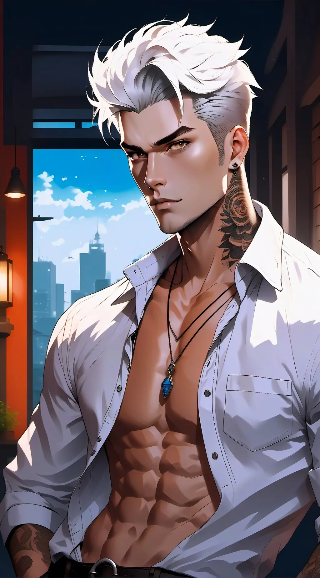 ai character: LEOṈȺRDO background