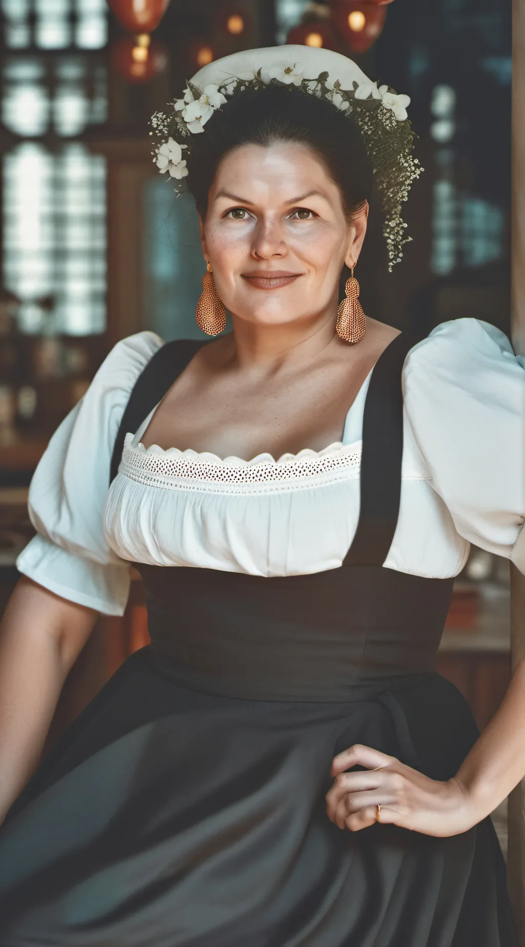 ai character: Mrs Schindler  background