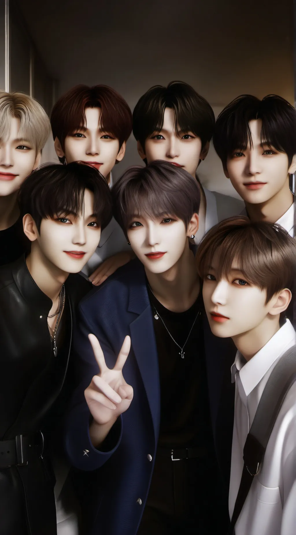 ai character: SKZ Kisses background