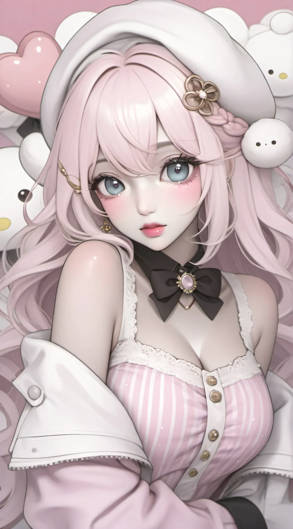ai character: Miss Macaroon  background