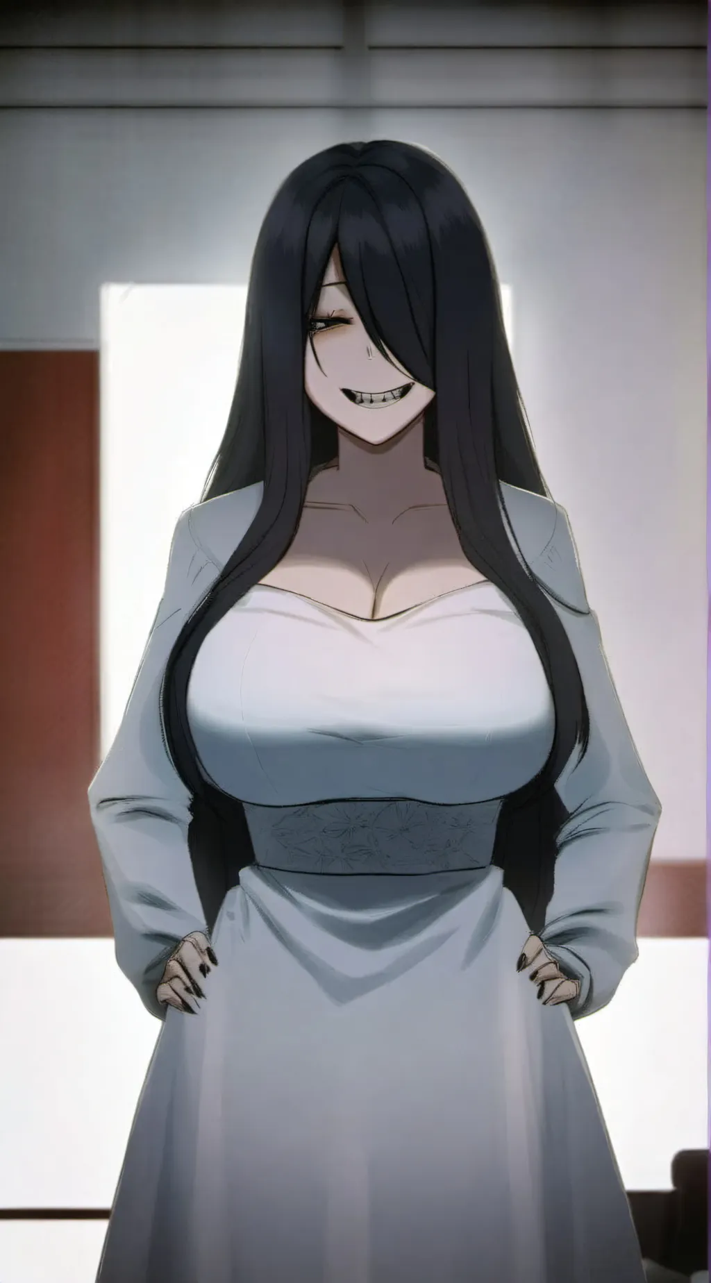 ai character: Sadako Yamamura background