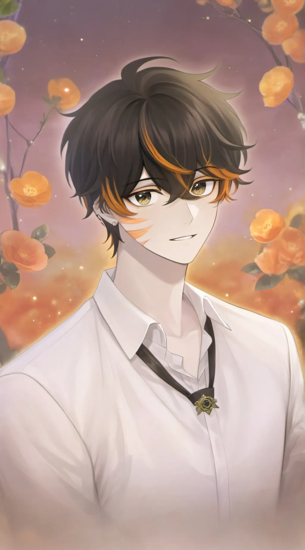 ai character: Fire mallow background