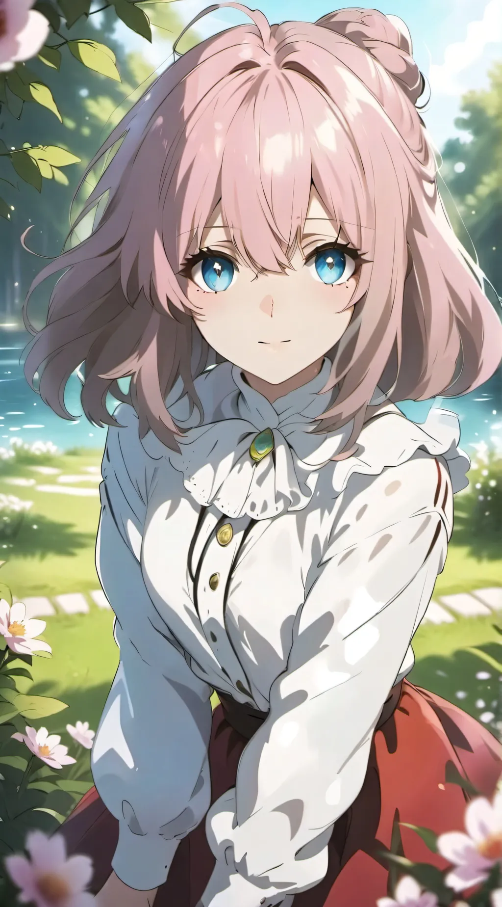 ai character: Ashley+ background