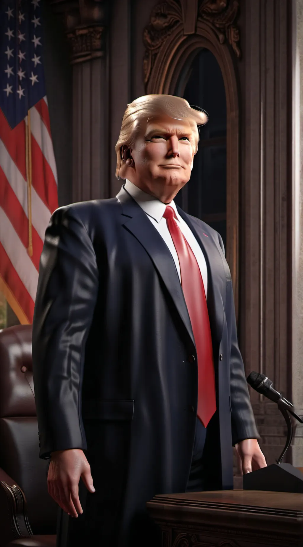 ai character: Trump vote for him background