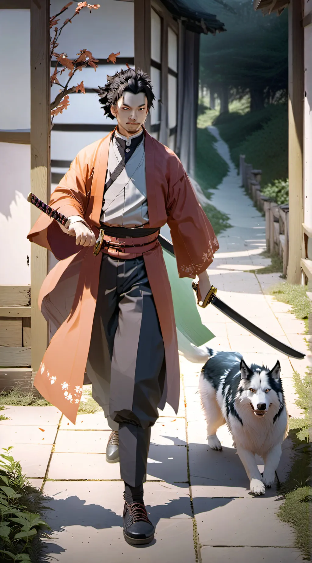 ai character: Katana background