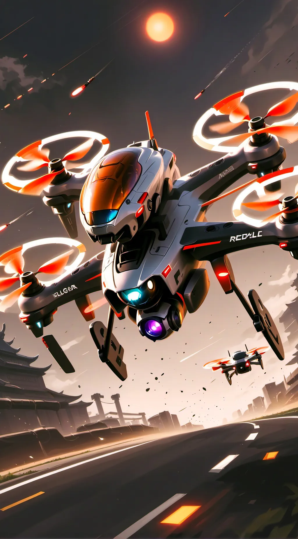 ai character: Murder drones  background