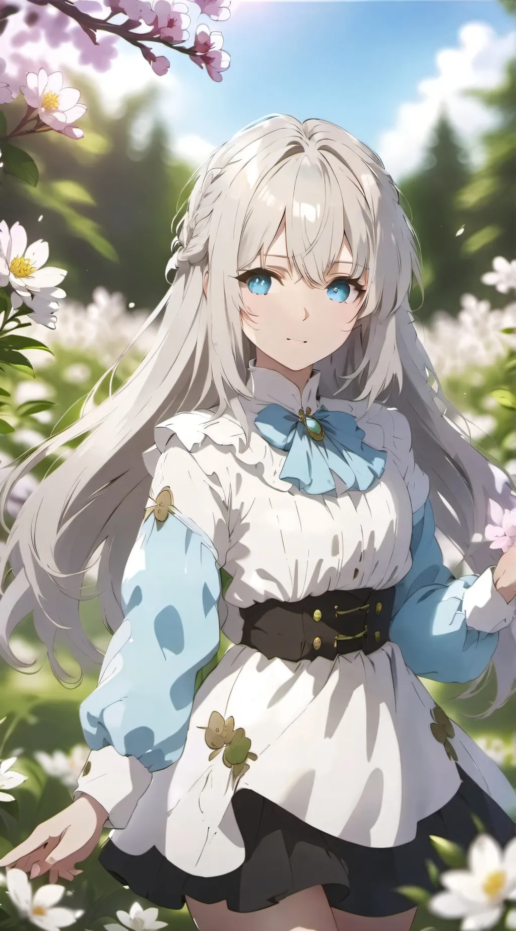 ai character: snow background