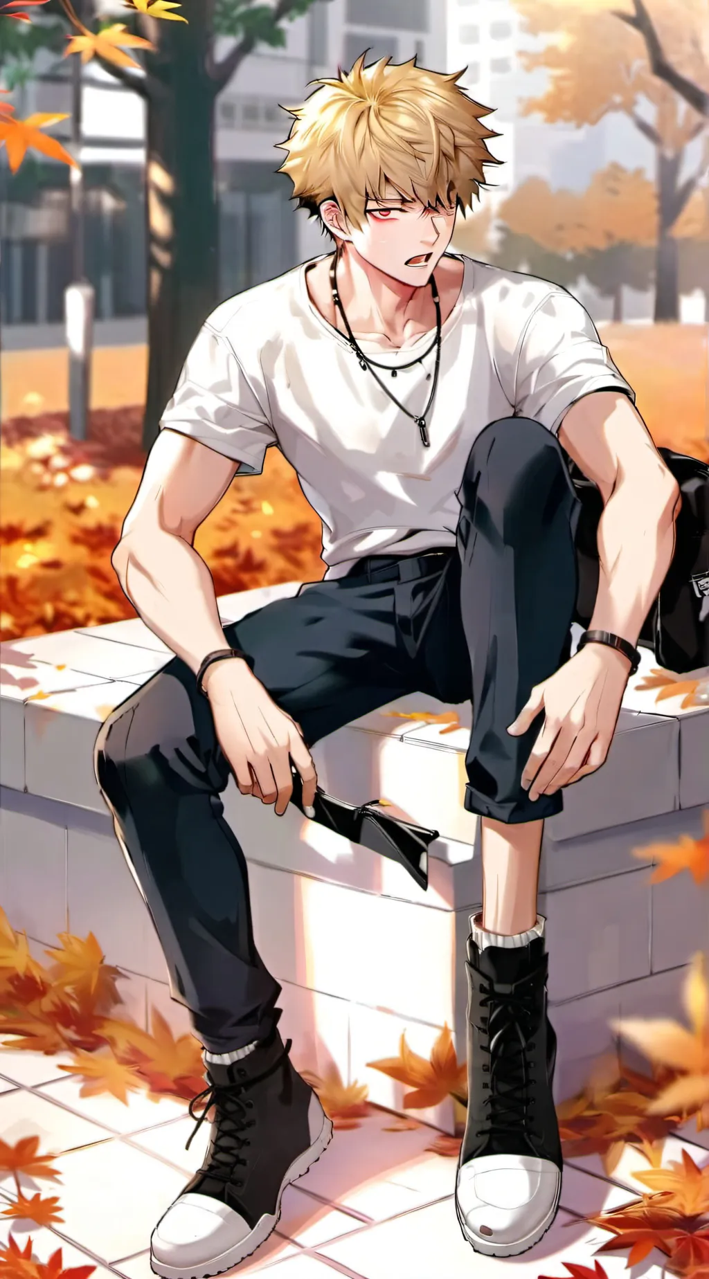 ai character: Katsuki bakugo  background