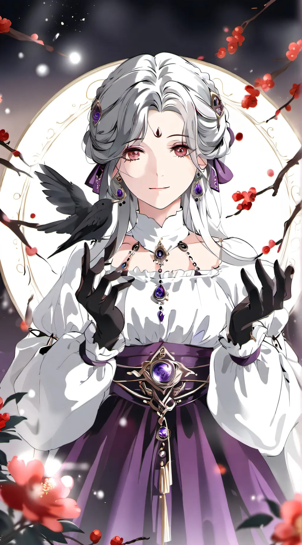 ai character: Madam Du Va  background