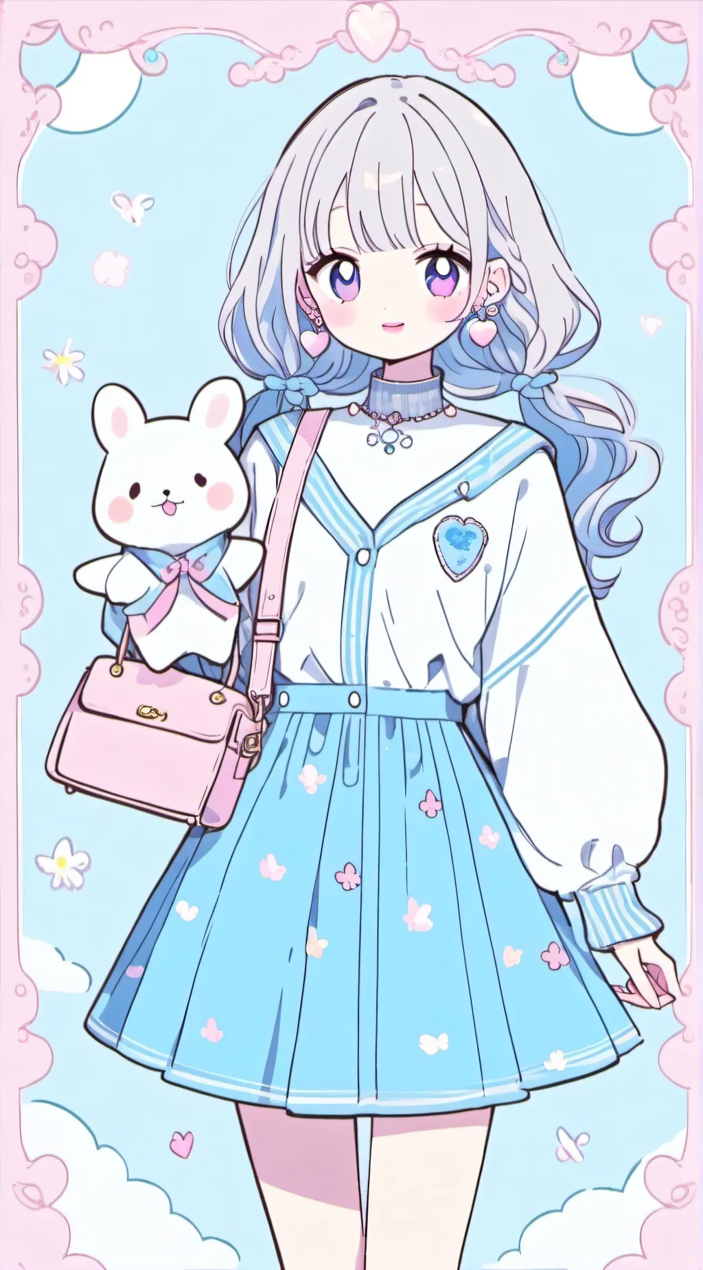 ai character: miss circle background