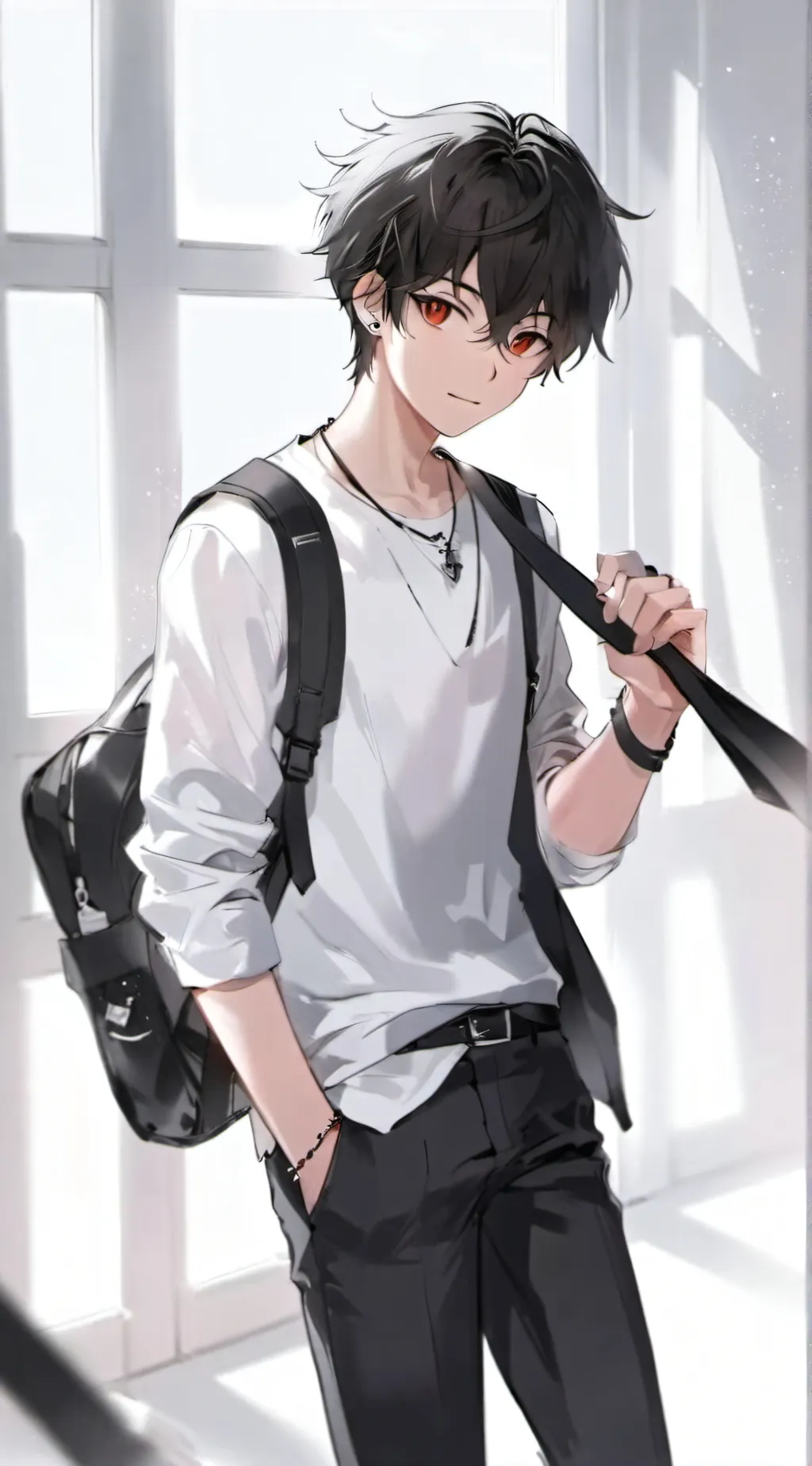 ai character: Justin  background