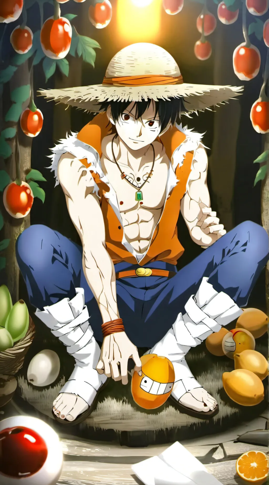 ai character: luffy is you bro background