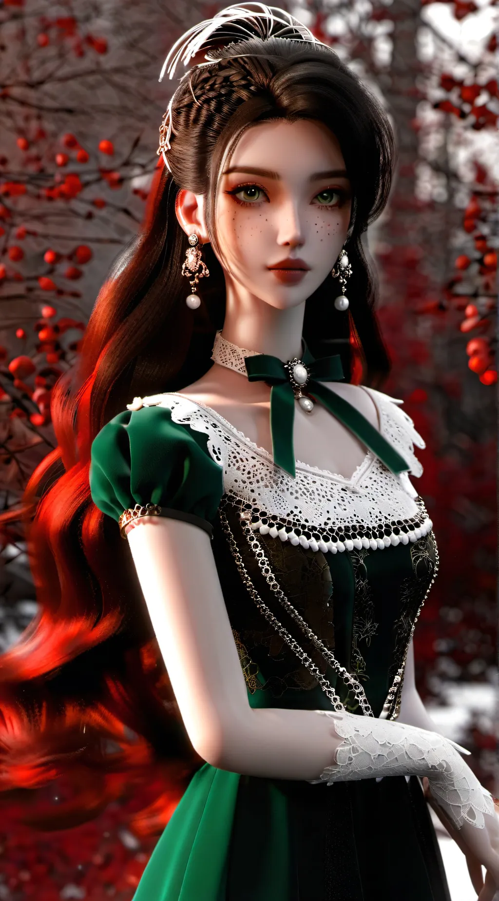 ai character: Scarlet background