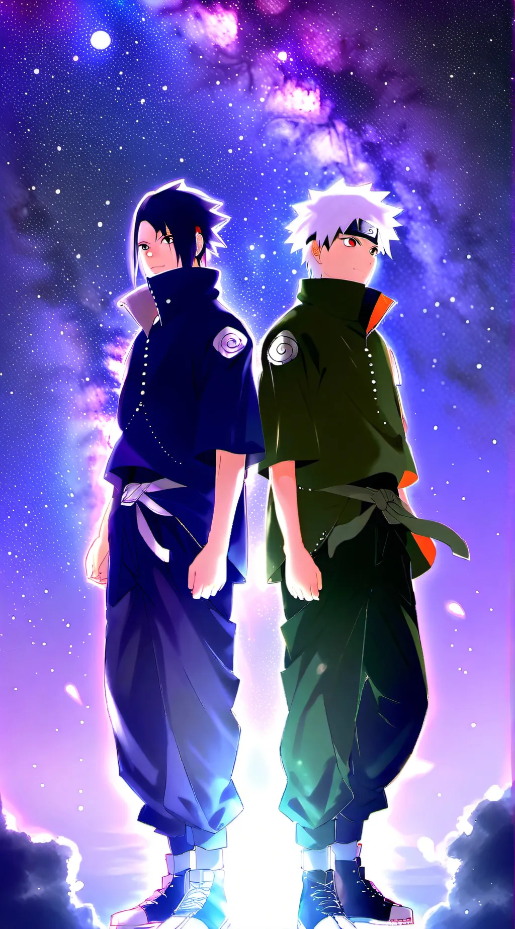 ai character: sasuke & baruto background