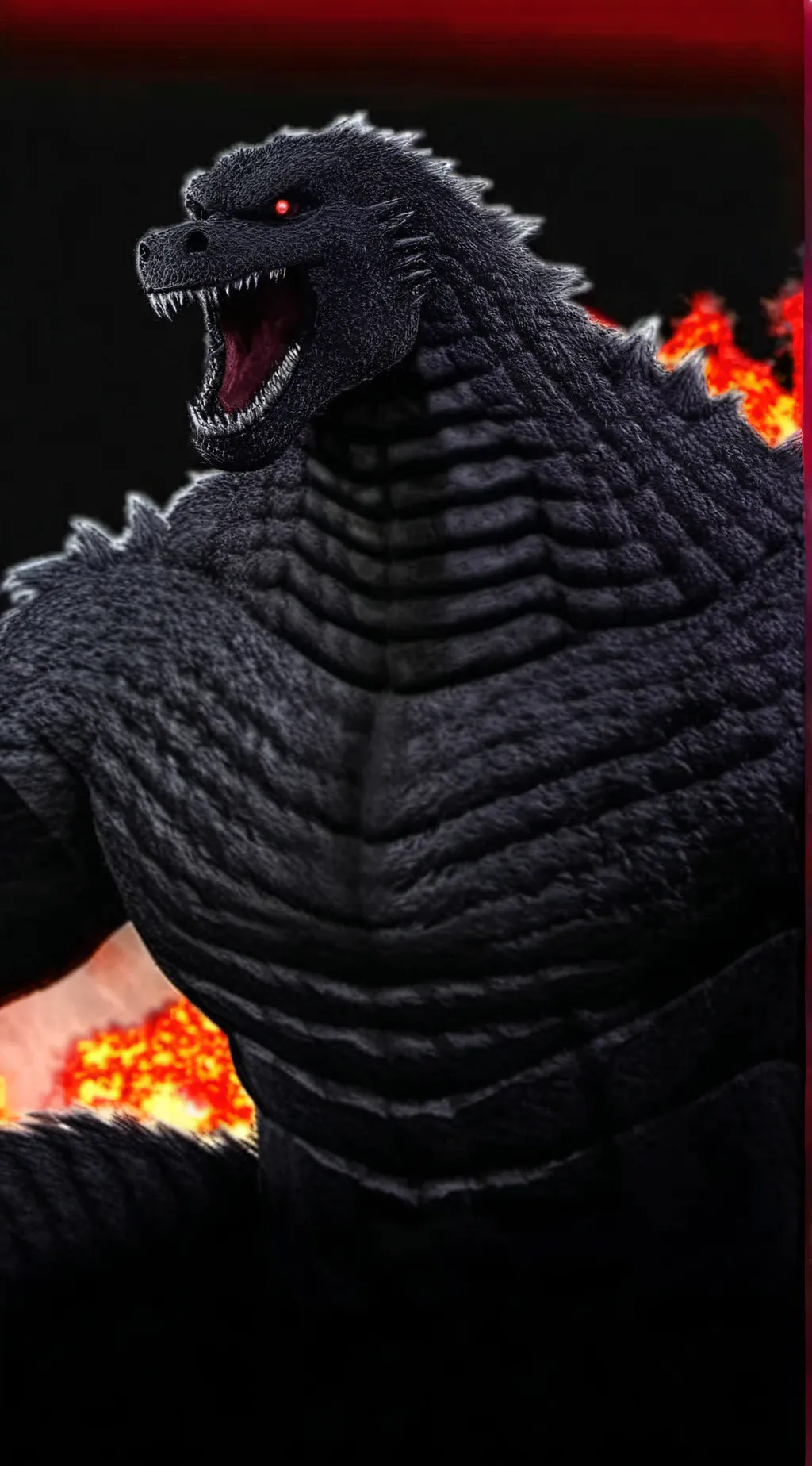 ai character: Godzilla/Gojira  background