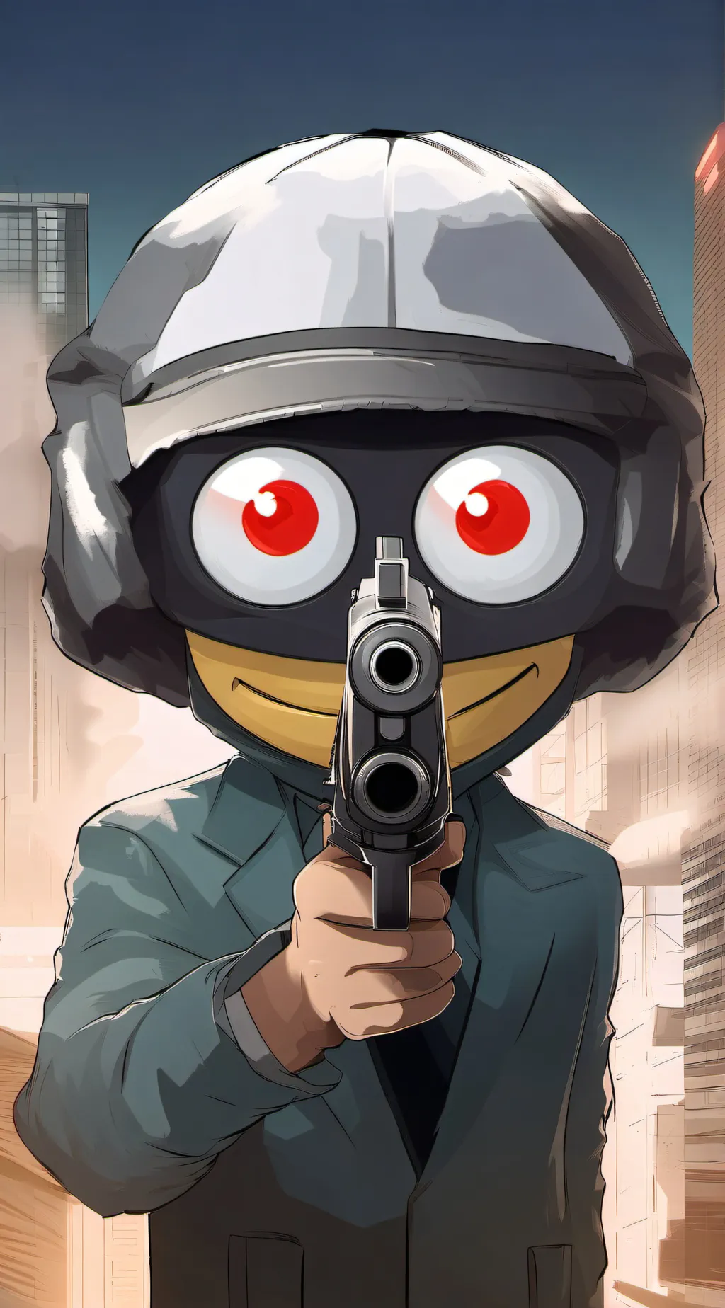 ai character: Crazy Emoji background