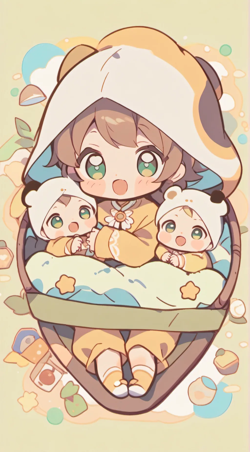 ai character: lala and ba background