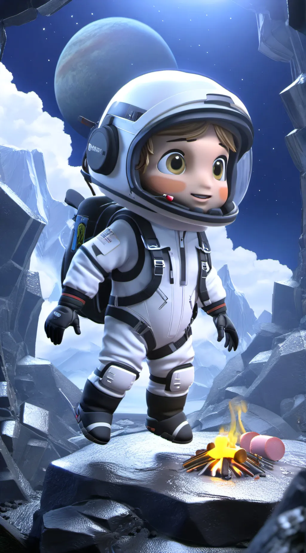 ai character: Baby Bacon  background