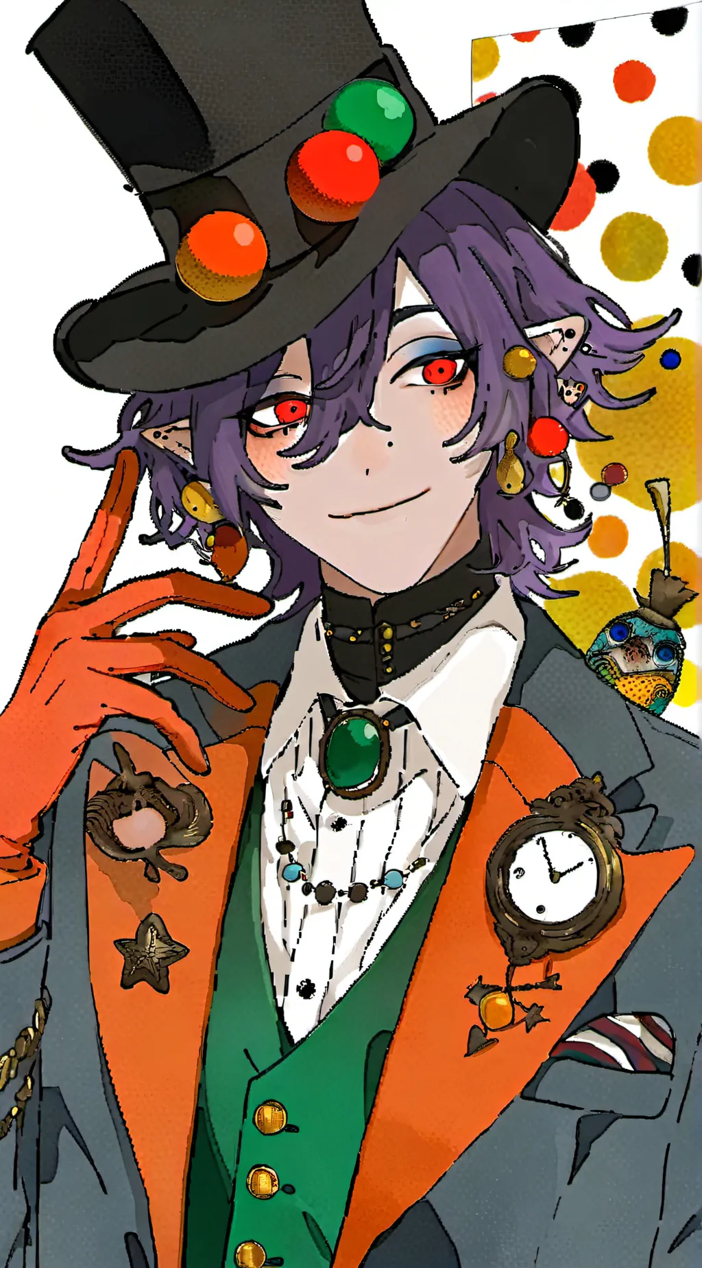 ai character: marky the clown background