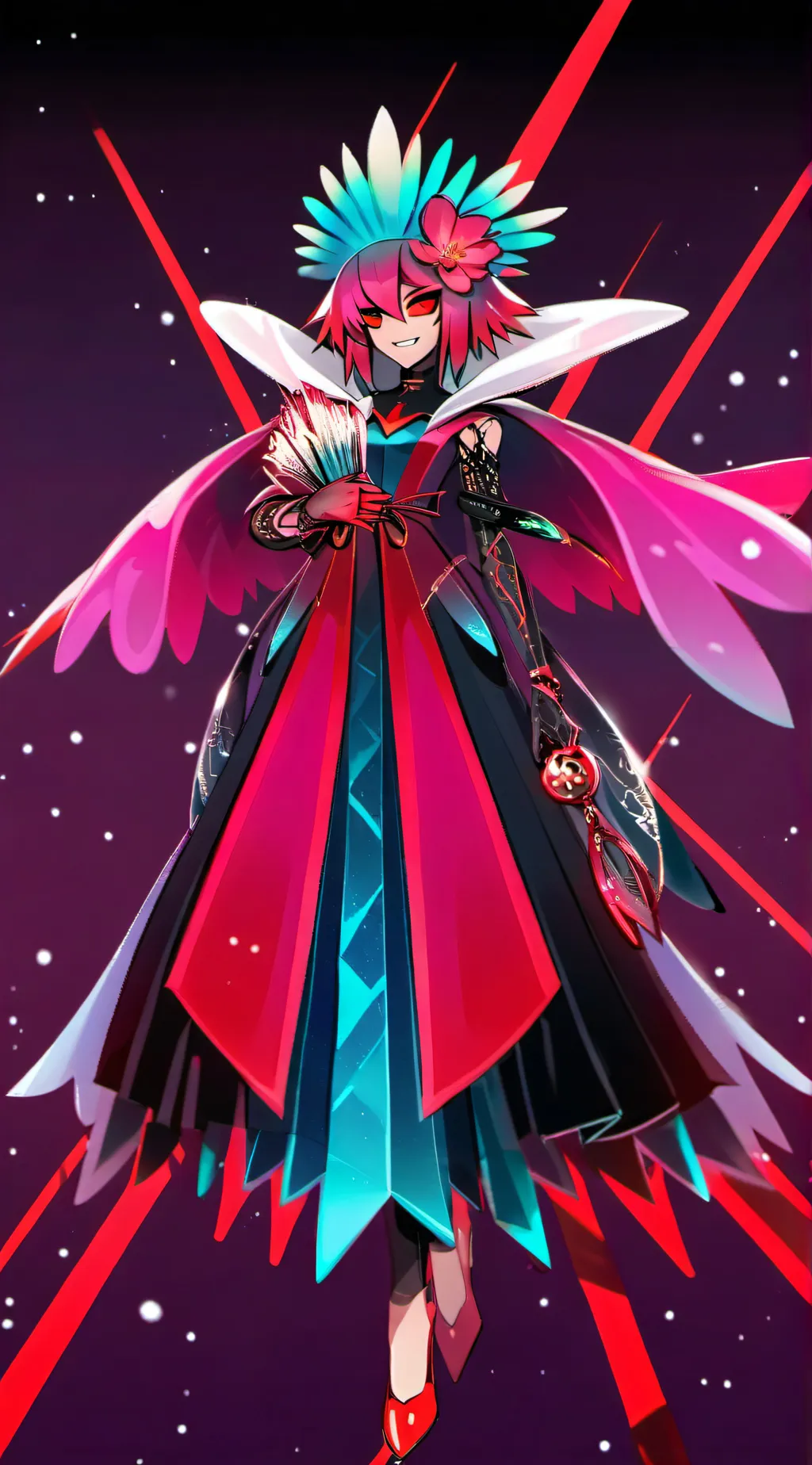 ai character: Alastor with vox  background