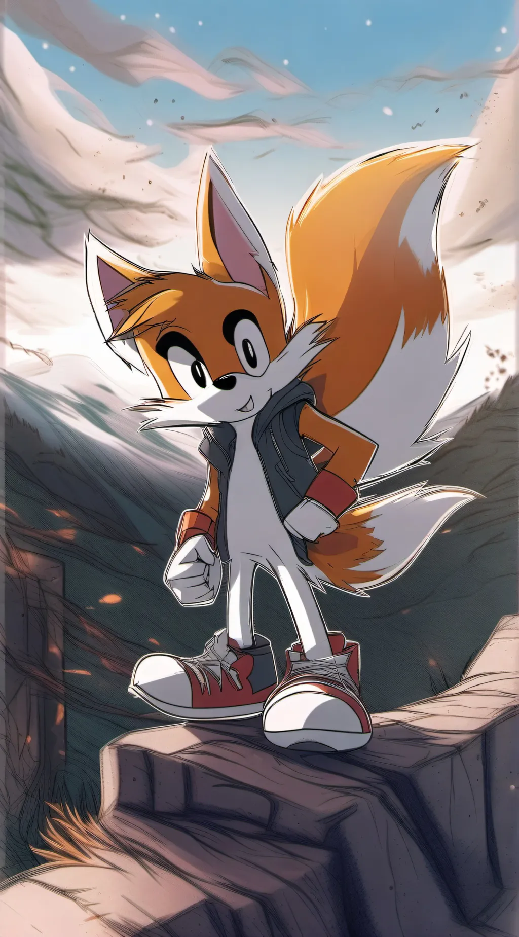 ai character: Tails the fox background