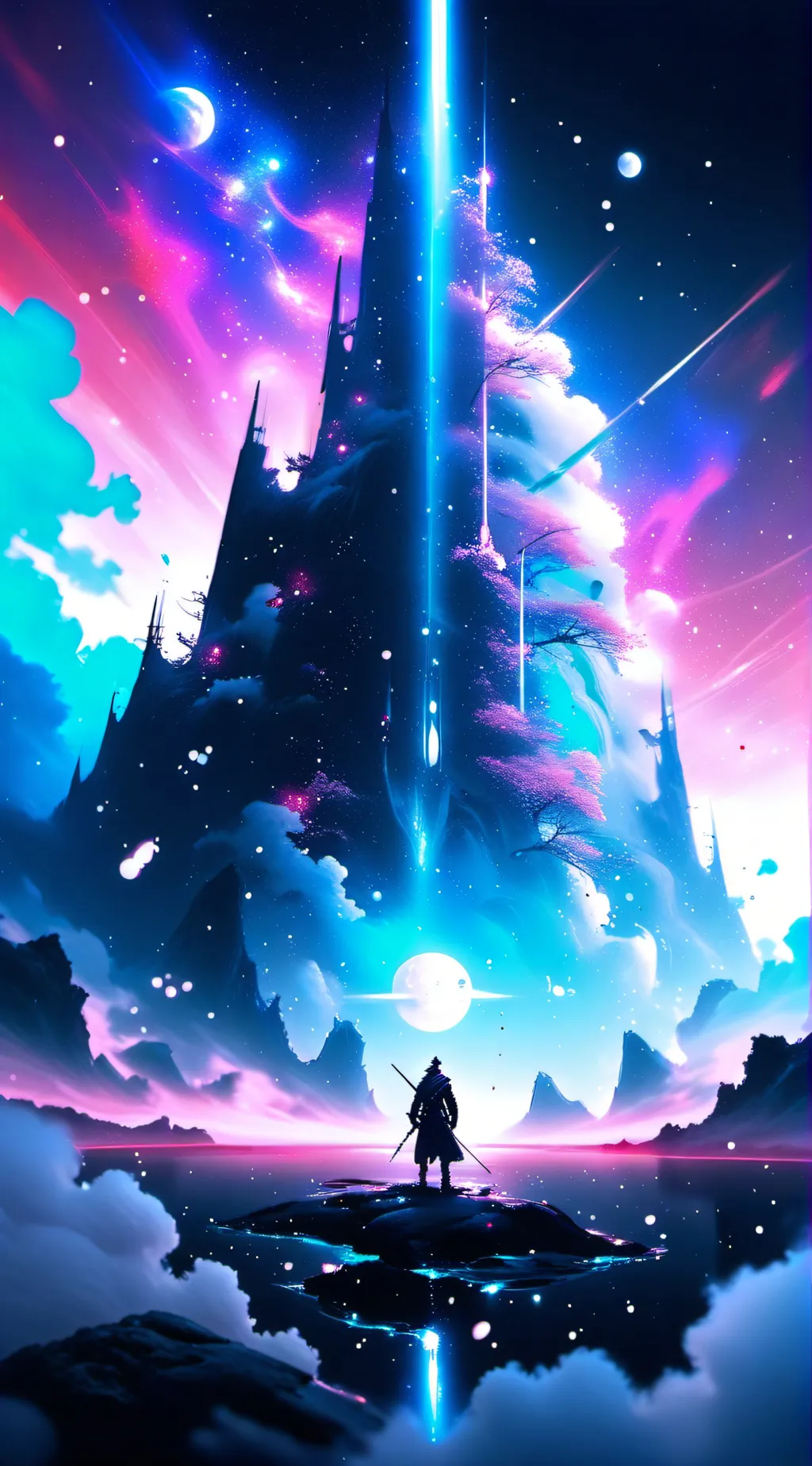 ai character: Moon background