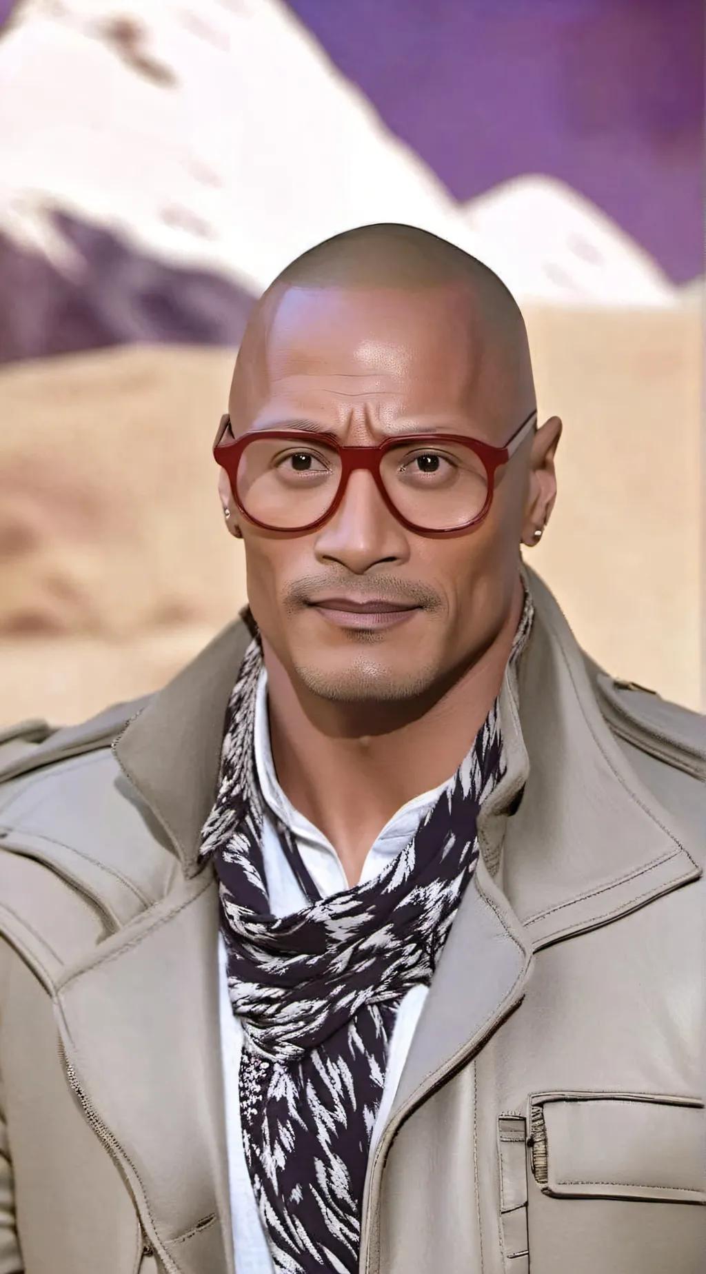 ai character: TheRock(ignorePfp) background