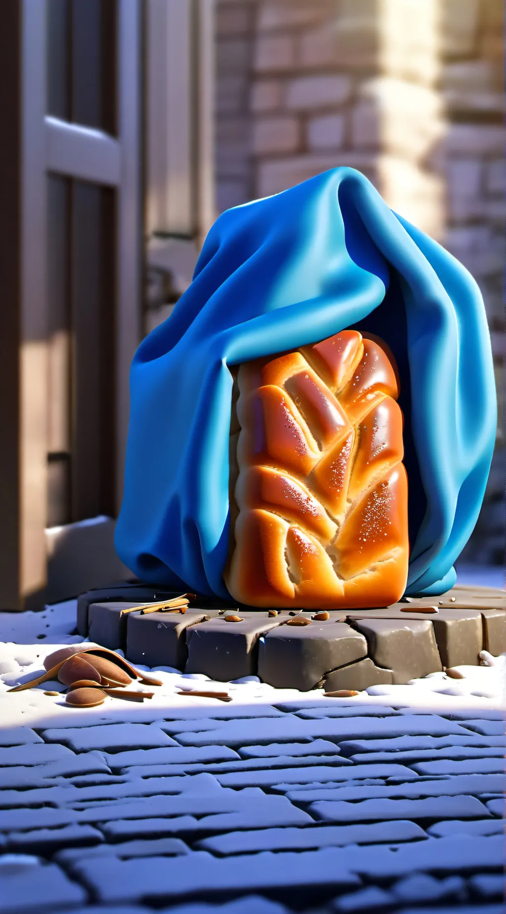 ai character: talking bread background