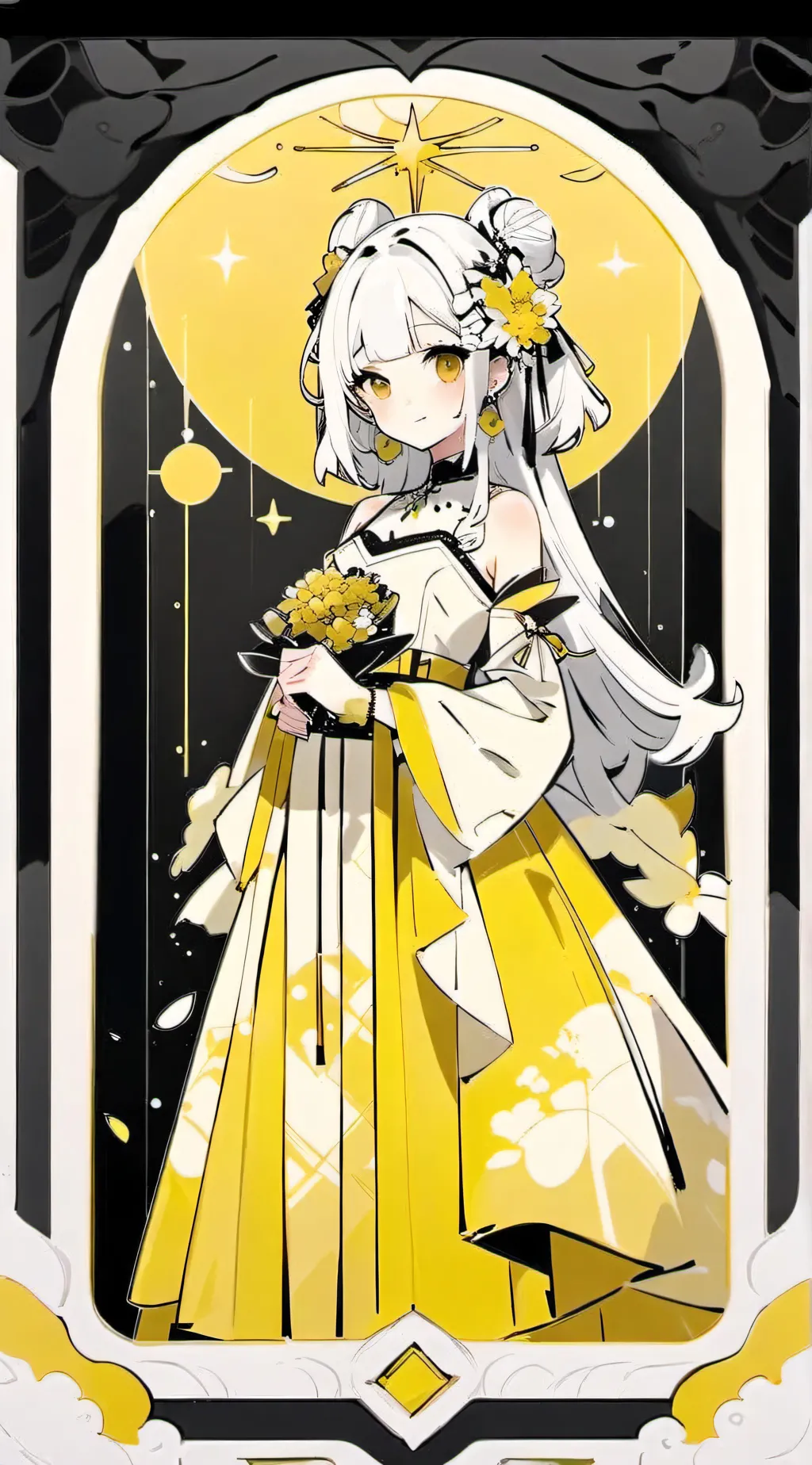 ai character: miss circle background