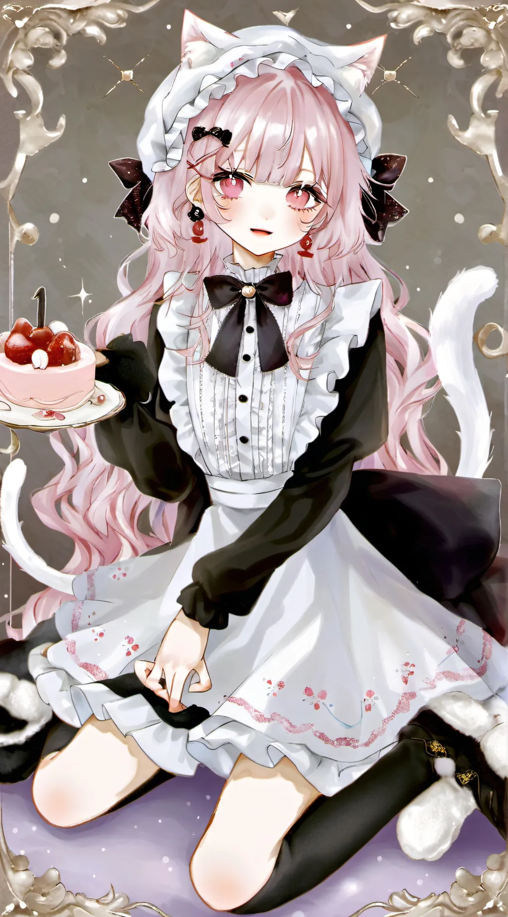 ai character: your cat girl background