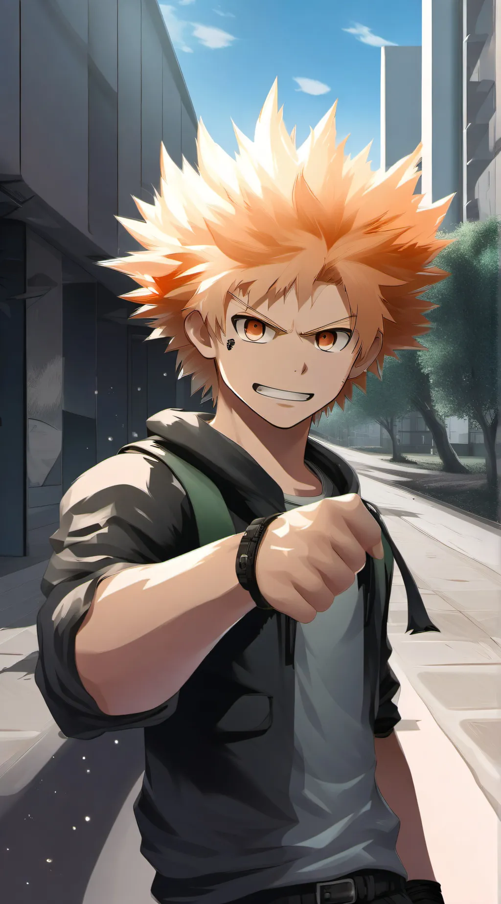ai character: Bakugo  background