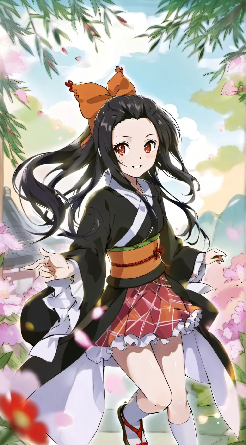 ai character: Nezuko background