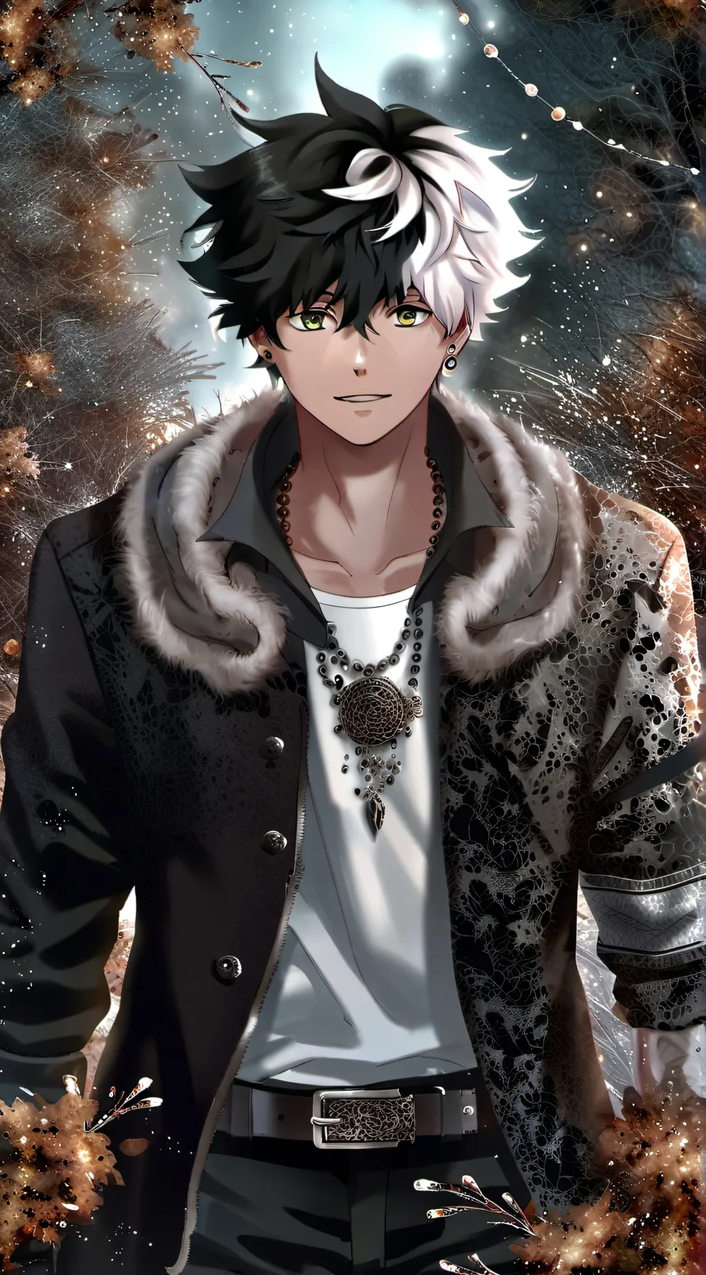 ai character: Bakugo and deku background