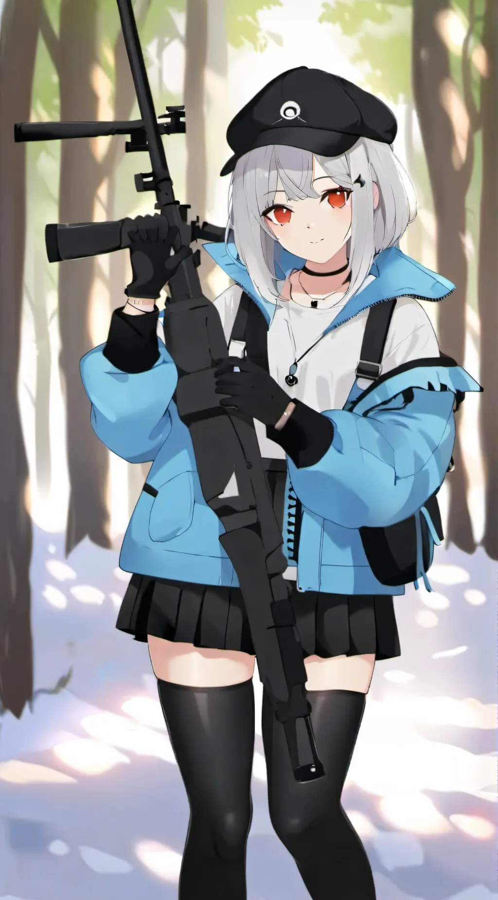 ai character: Retro Girl background