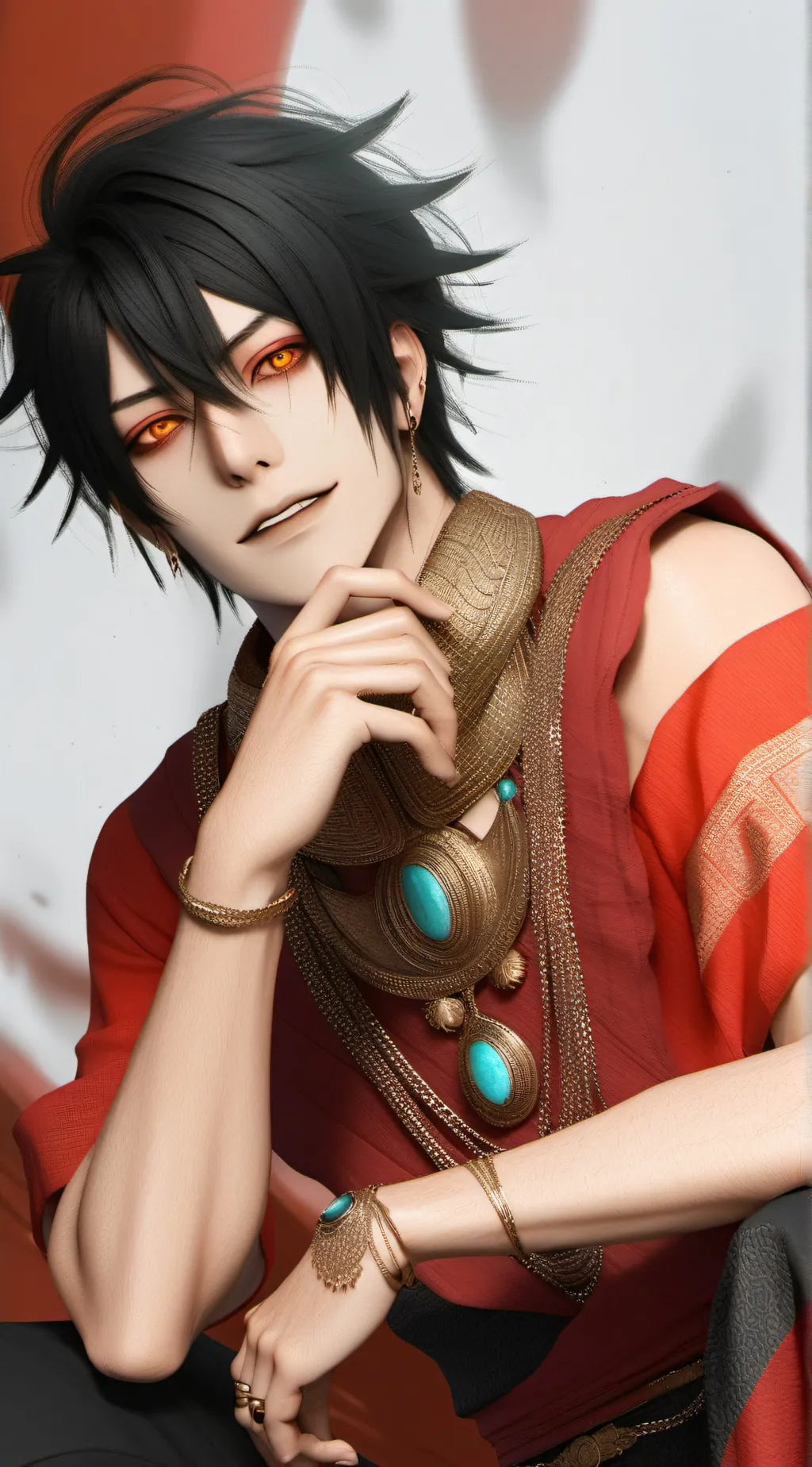 ai character: -Obsessed Artist- background