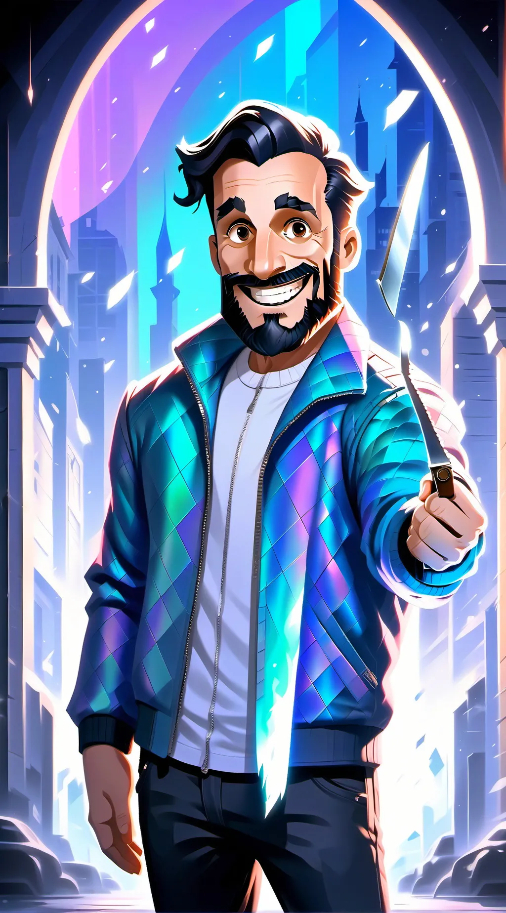 ai character: mad insane guy background