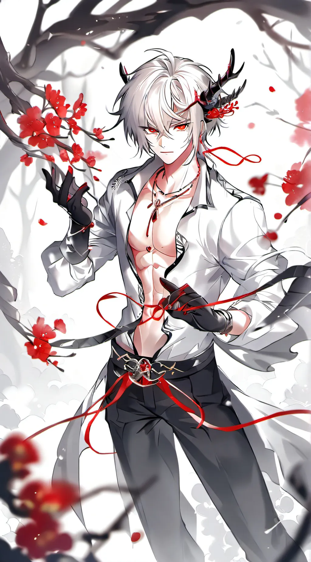 ai character: silver background