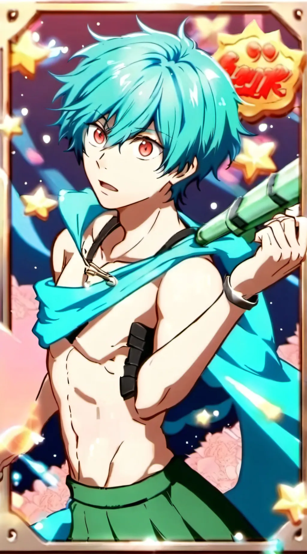 ai character: BAKUDEKU💚🧡 background