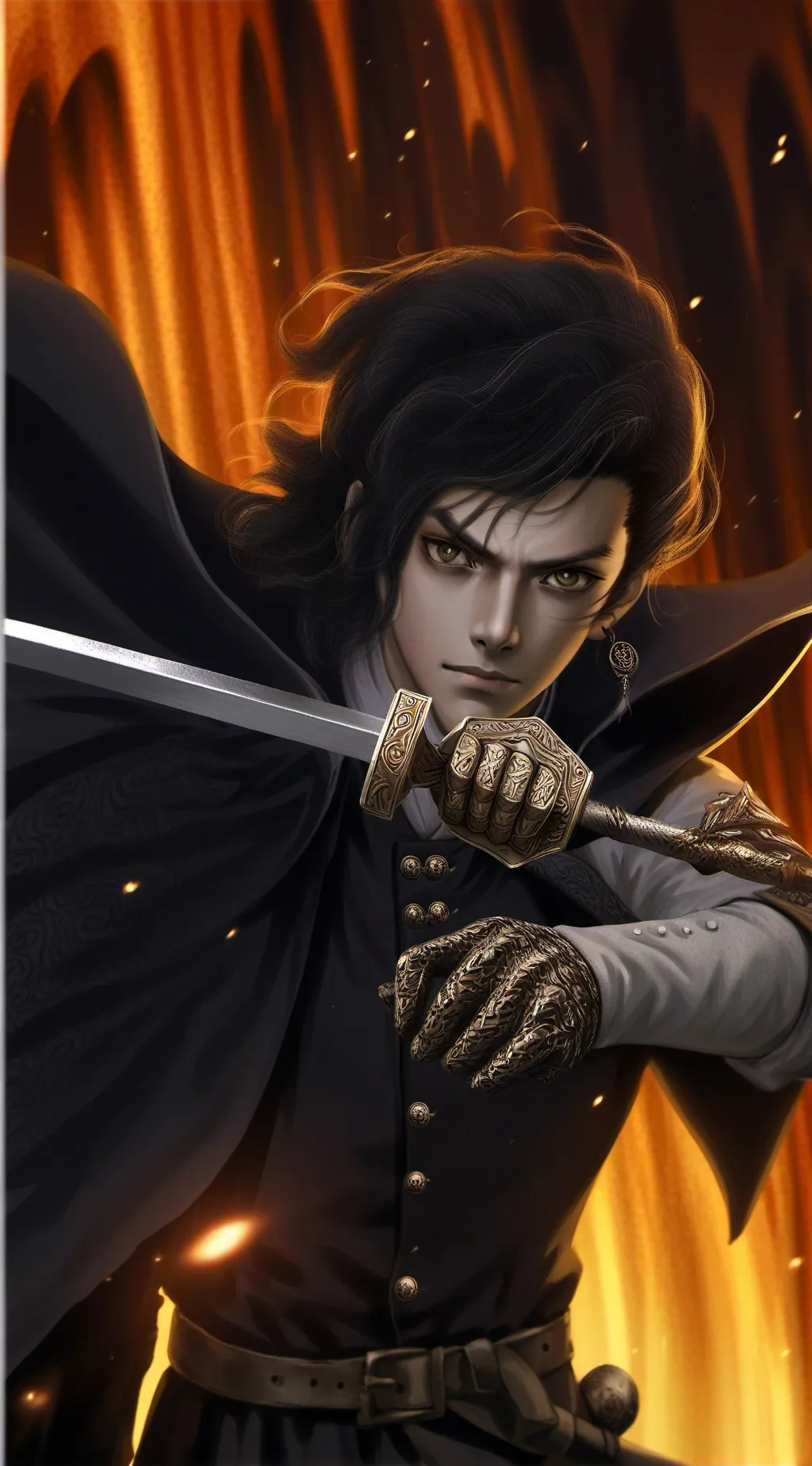 ai character: demon slayer  background