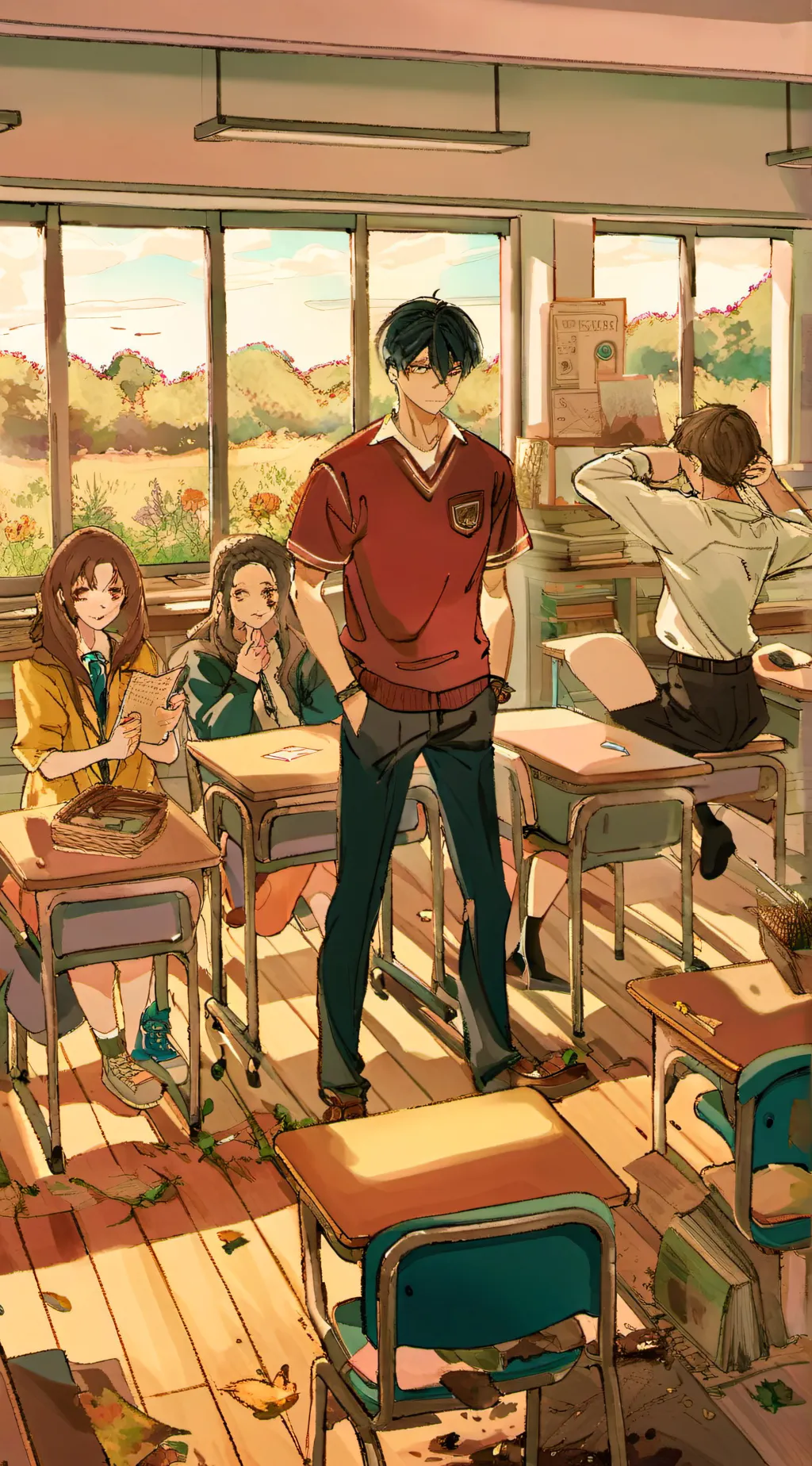 ai character: Rob school shootin  background