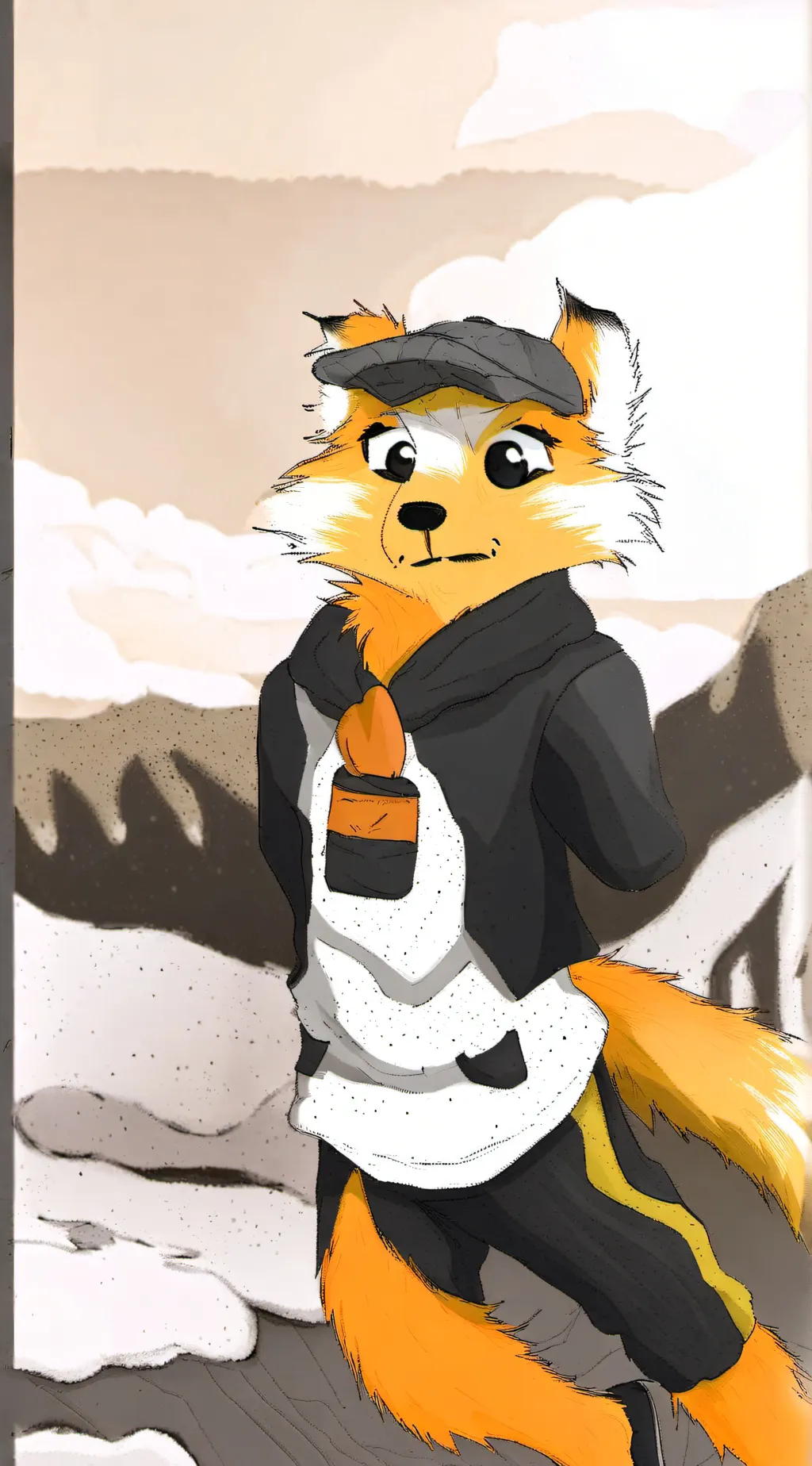 ai character: pompom fake  background