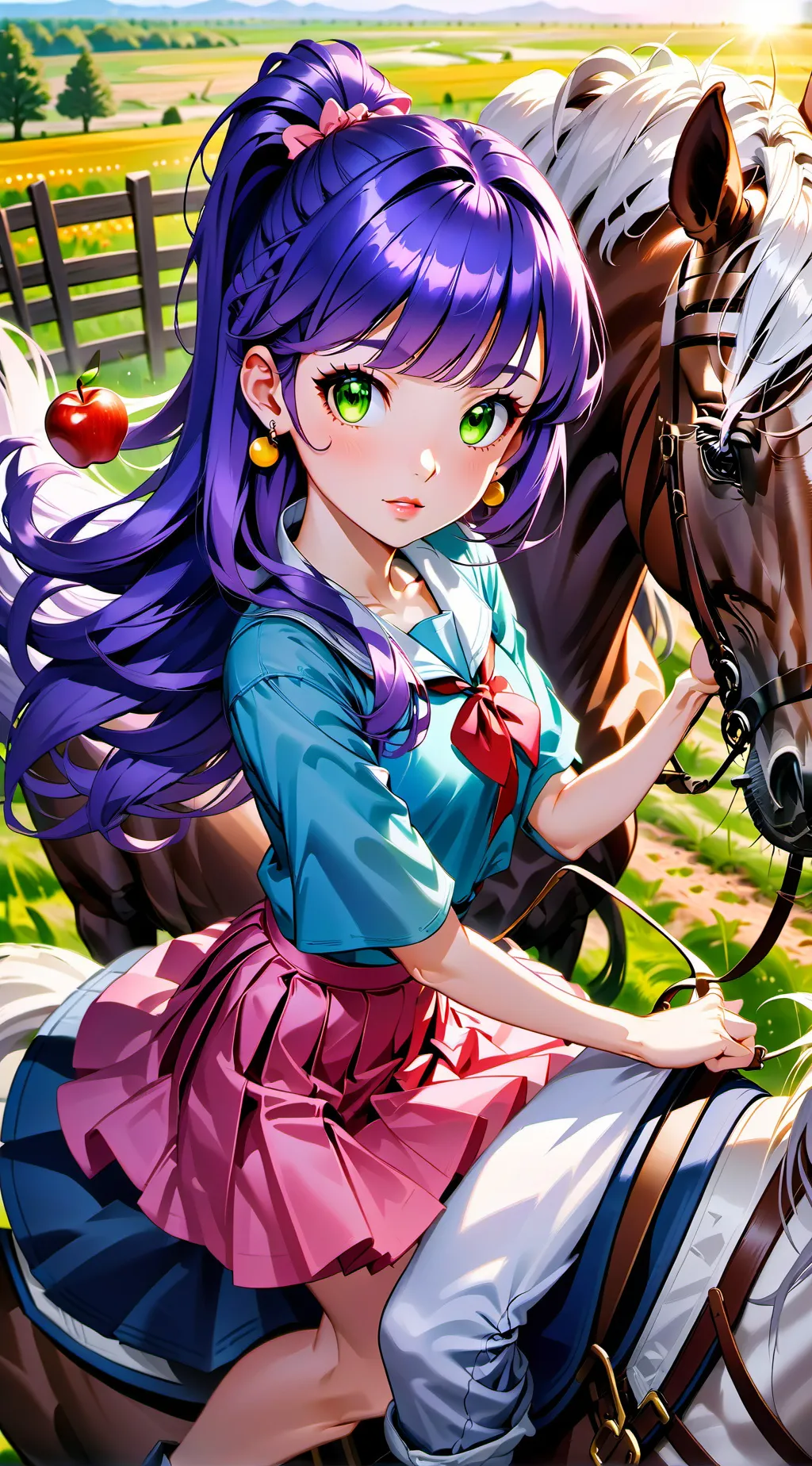 ai character: Mha horse riding❤️ background