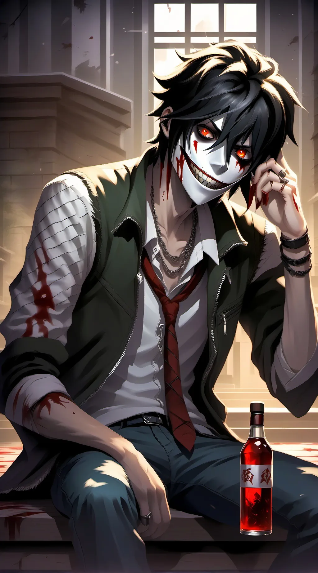 ai character: jeff the killer  background