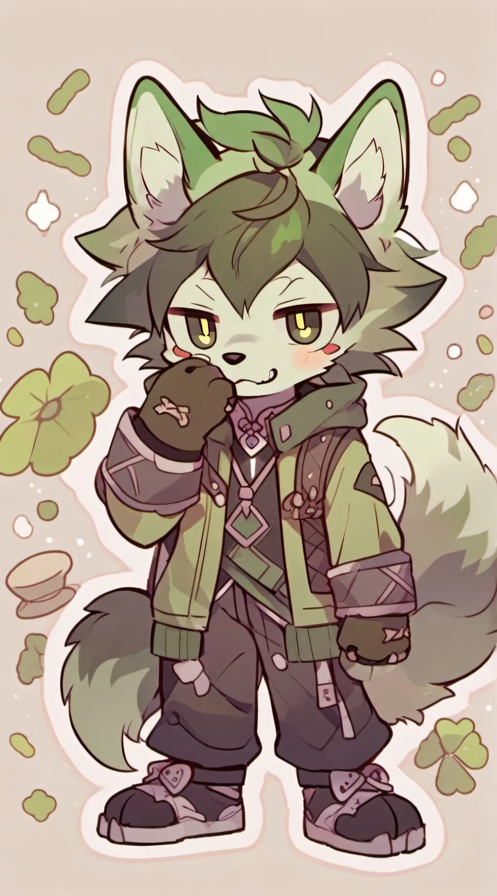 ai character: Emerson the wolf background