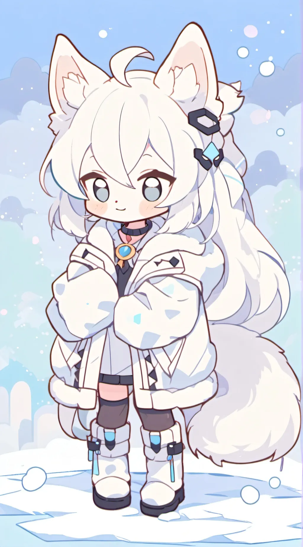 ai character: Frostyfox  background
