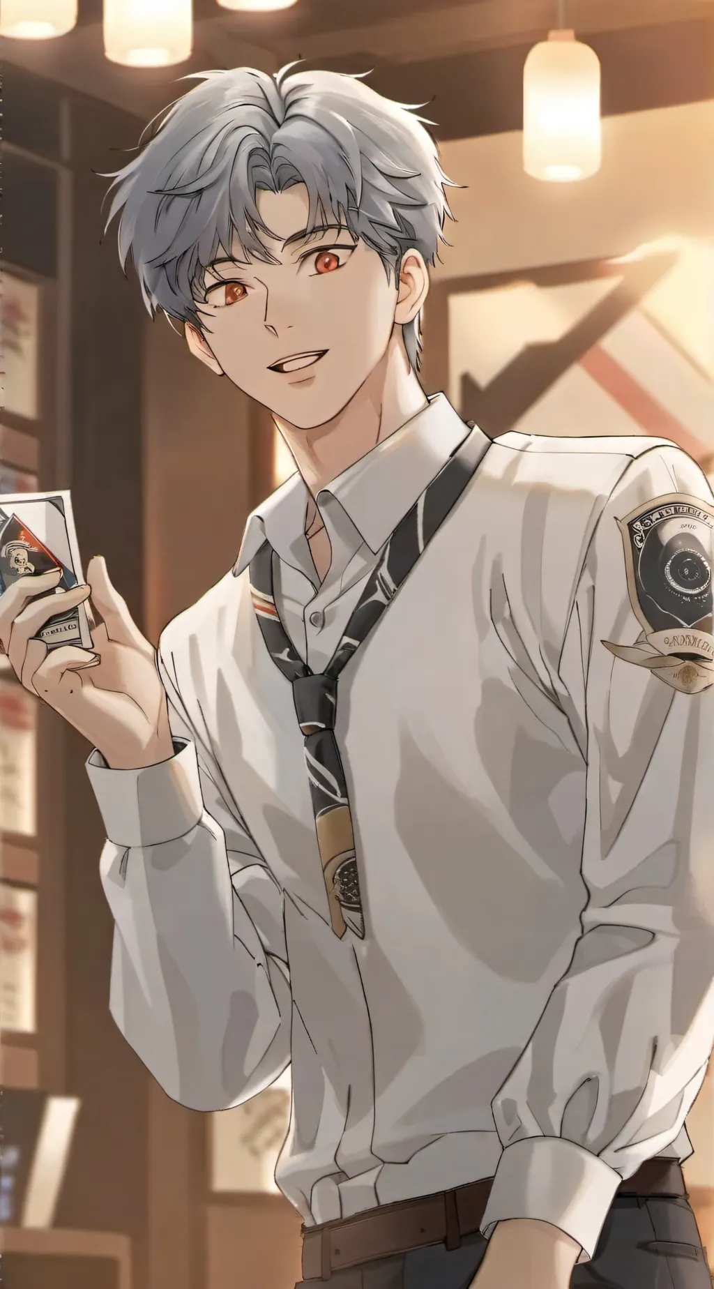 ai character: 灰榆 background